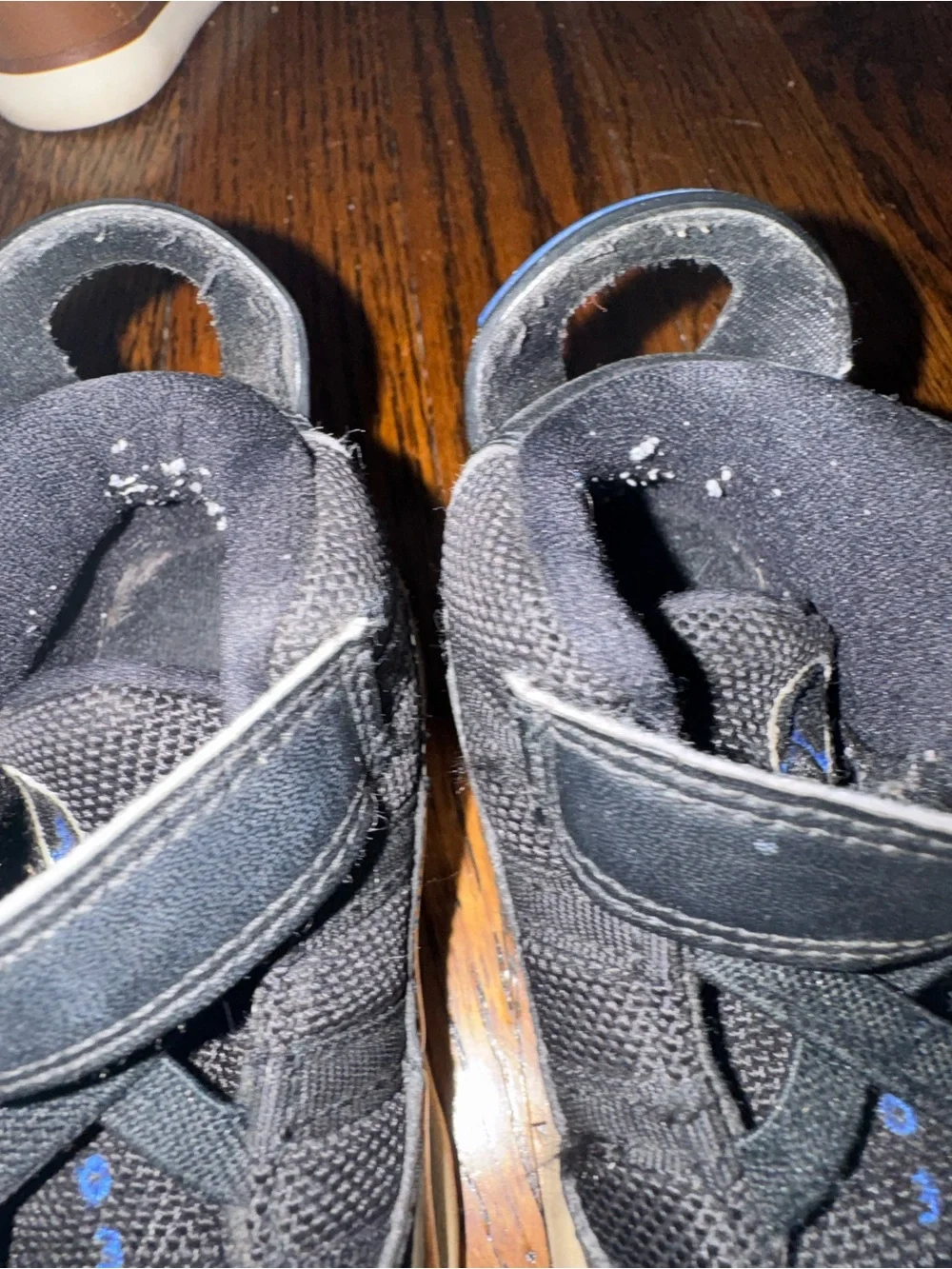Jordan Kids Black and Blue High-Top Sneakers